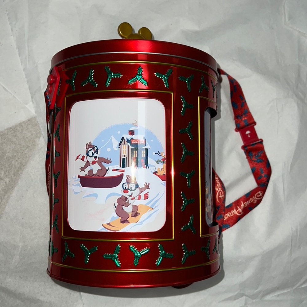 Disney Christmas Musical Popcorn Bucket Mickey and Friends